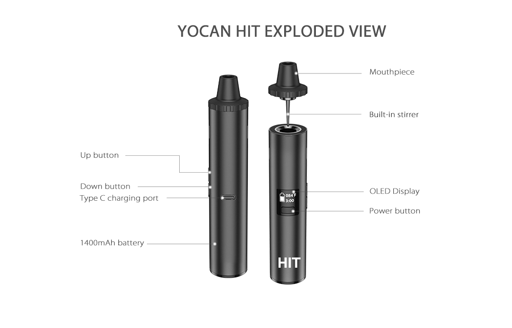 Original Yocan Hit Dry Herb Va - Dry Herb Vaping Accessories 评论和价格